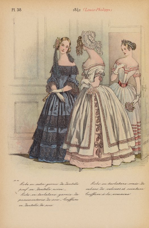 Ranskalainen muoti: Louis-Philippe (värilitro) 1842. tekijältä Louis Colas