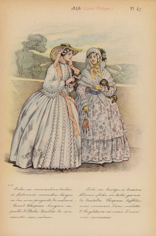 Ranskalainen muoti: Louis-Philippe (värilitografia). tekijältä Louis Colas