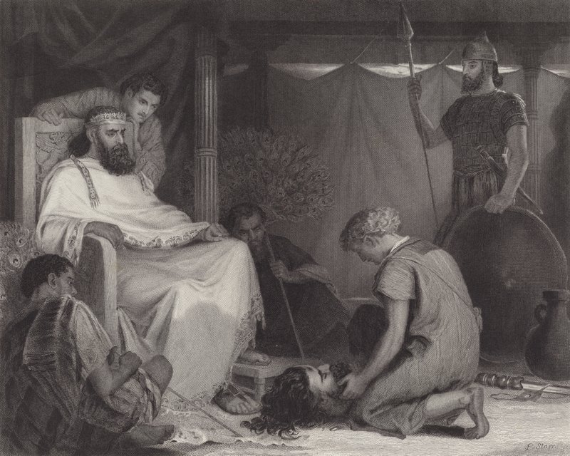 Daavid toi Saulin eteen tekijältä Louis John Rhead