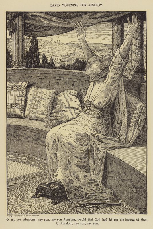 Daavid suree Absalomia tekijältä Louis John Rhead