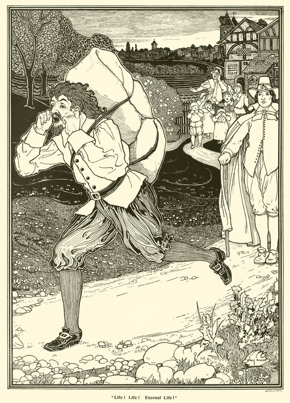 Elämä! Elämä! Ikuinen elämä! (kaiverrus) tekijältä Louis John Rhead