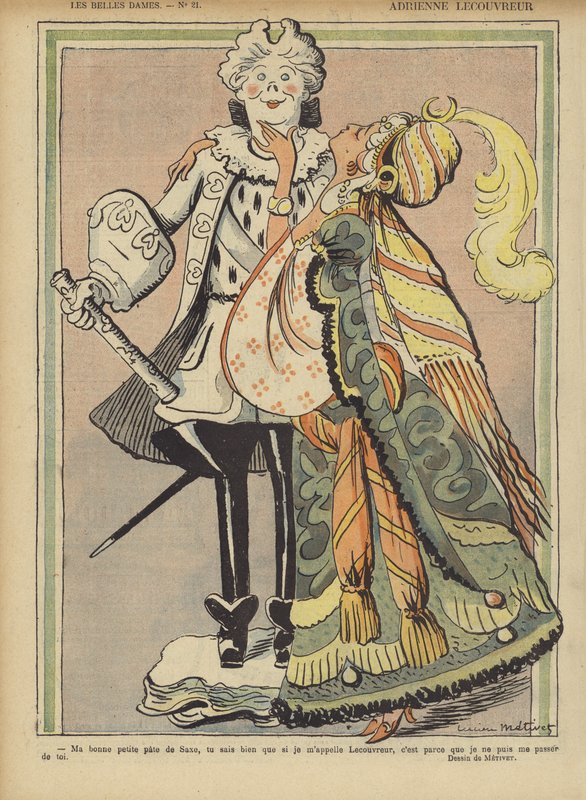 Adrienne Lecouvreur, kuvitus Le Rirelle tekijältä Lucien Metivet