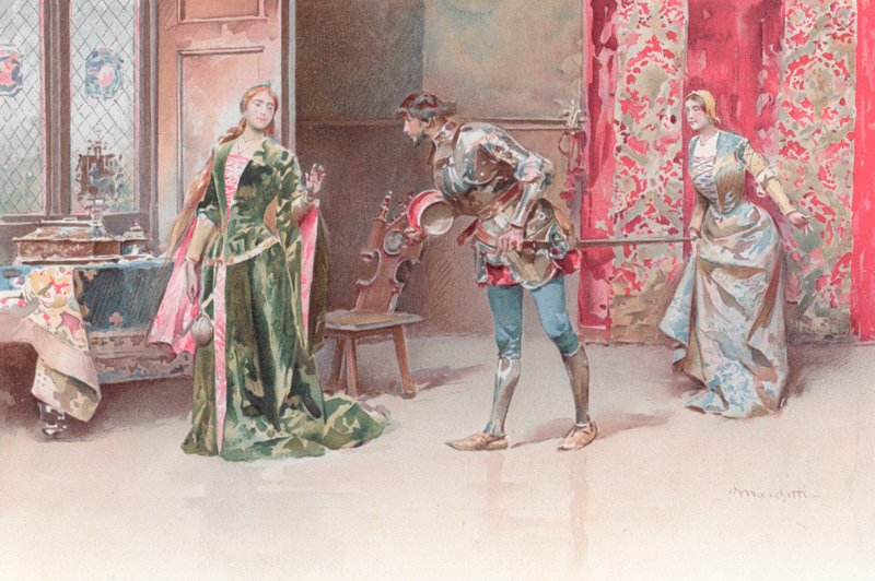 Ilustrasyon para sa Othello (chromolitho)finn ni Shakespeare tekijältä Ludovico Marchetti