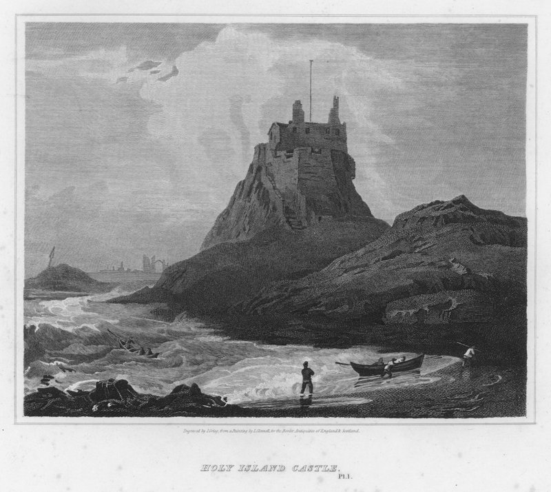 Holy Island Castle (kaiverrus) tekijältä Luke (after) Clennell