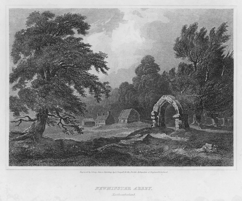 Abadia de Newminster, Northumberland (gravat) finlandès tekijältä Luke (after) Clennell