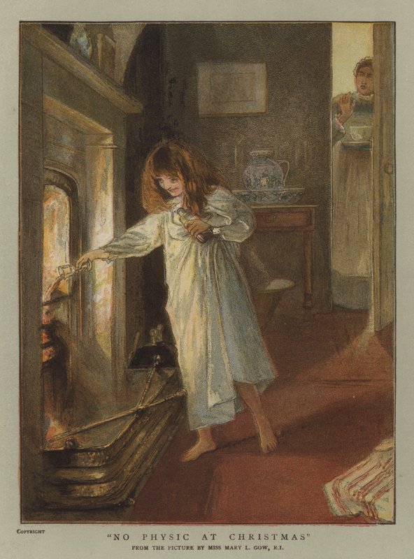 Ei fyysistä jouluna (chromolitho) tekijältä Mary L. Gow