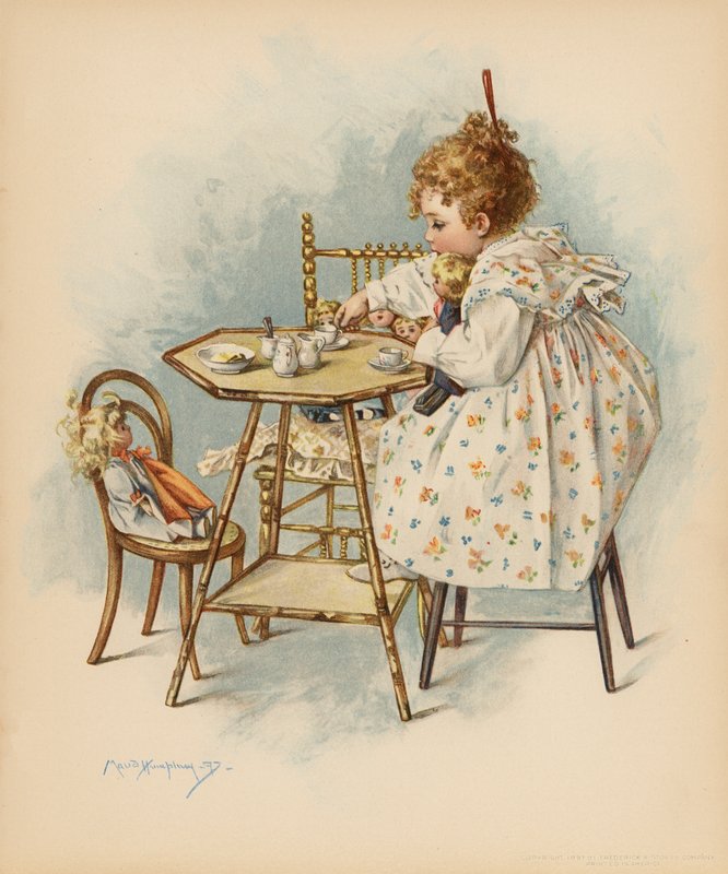Äitiyshuollon (väri litho) tekijältä Maud Humphrey