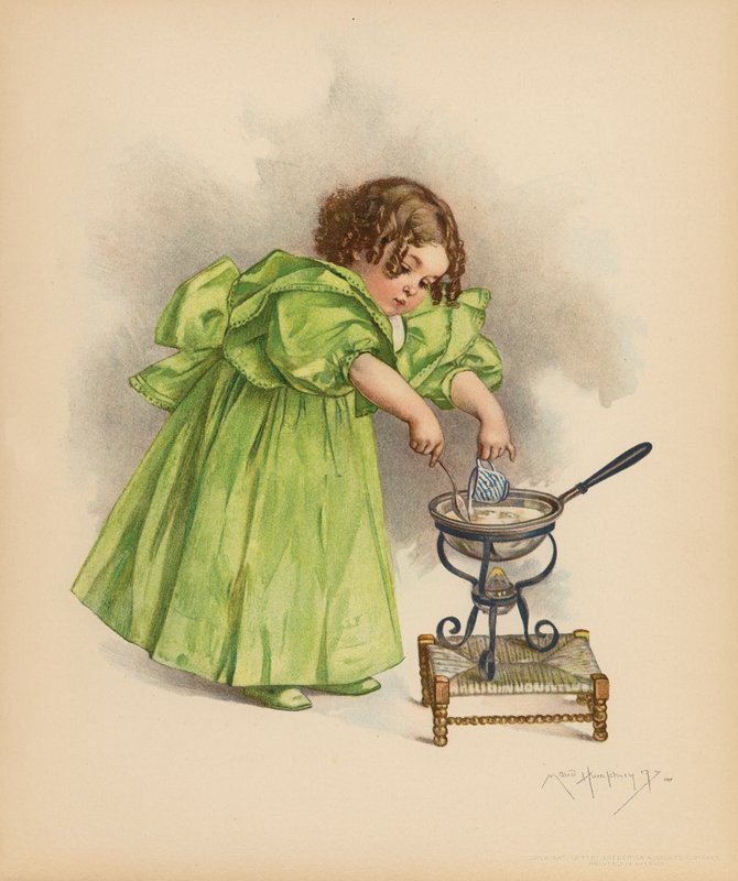 Cook (väri litho) tekijältä Maud Humphrey