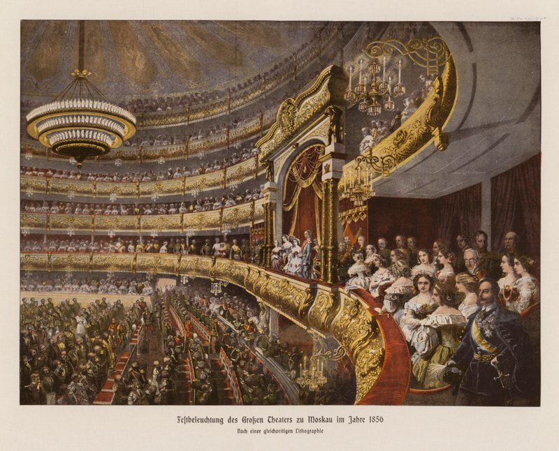 Bolshoi-teatterin valaistus, Moskova tekijältä Mihaly von Zichy