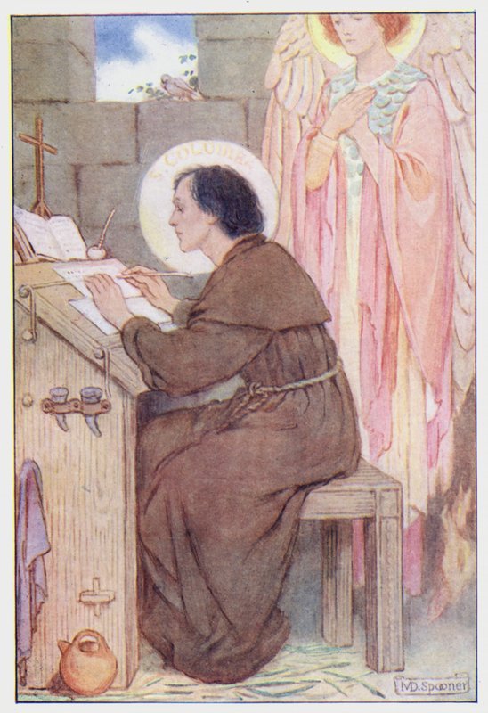 Saint Columba (väri litho) tekijältä Minnie Didbin Spooner
