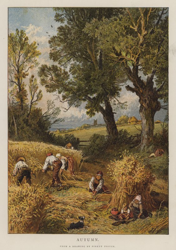 Syksy (väri litho) tekijältä Myles Birket (after) Foster