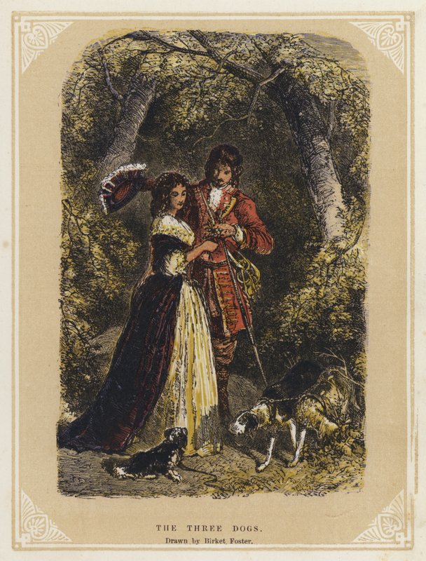 Kolme koiraa (väri litho) tekijältä Myles Birket (after) Foster