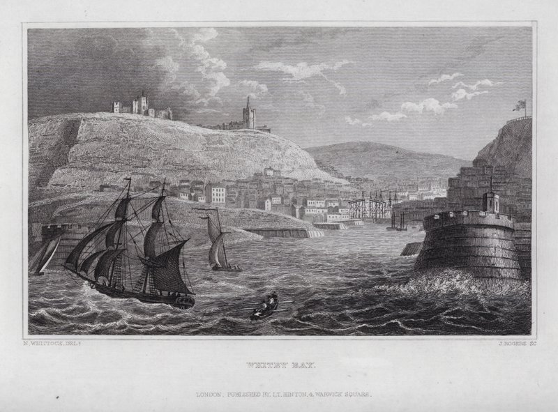 Whitby Bay (kaiverrus) tekijältä Nathaniel (after) Whittock