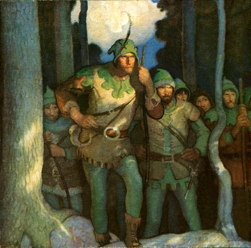 Robin Hood ja hänen Merry Outlaws tekijältä Newell Convers Wyeth