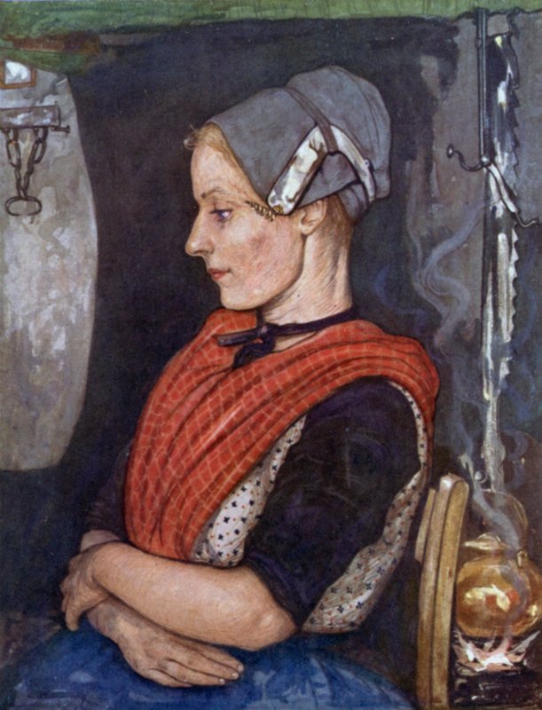 Elspeetin tyttö (väri litho) tekijältä Nico Jungman