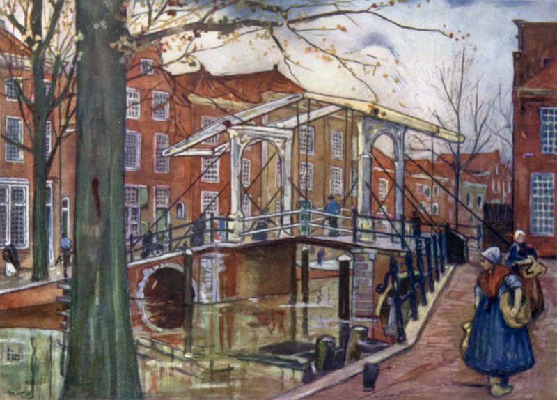 Vanha Rein, Leiden (väri litho) tekijältä Nico Jungman