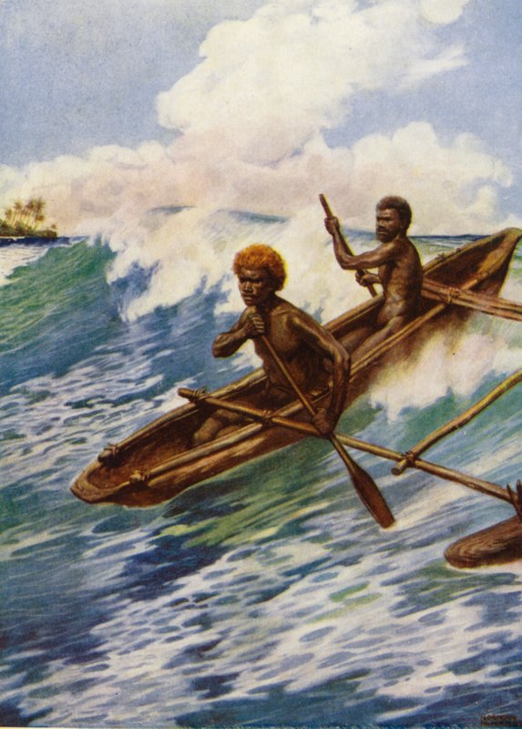 "Dug-Out" tukijaloilla (väri litho) tekijältä Norman Hardy