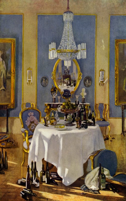 Chateau Ranskassa (väri litho) tekijältä Patrick William Adam