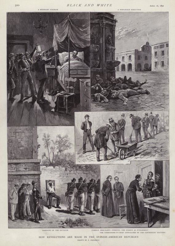 Vallankumoukset Latinalaisessa Amerikassa (litho) tekijältä Paul Frenzeny