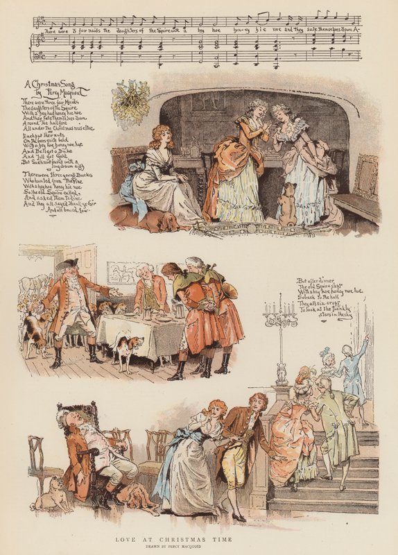 Rakkaus joulun aikaan (chromolitho) tekijältä Percy Macquoid