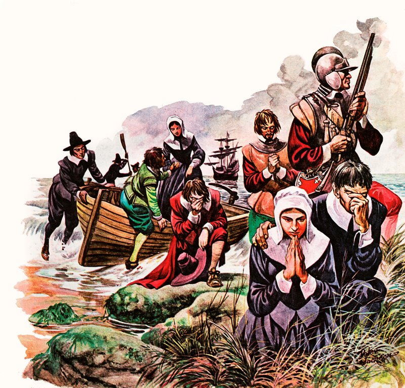 Pilgrim Fathers laskeutuu Amerikkaan tekijältä Peter Jackson