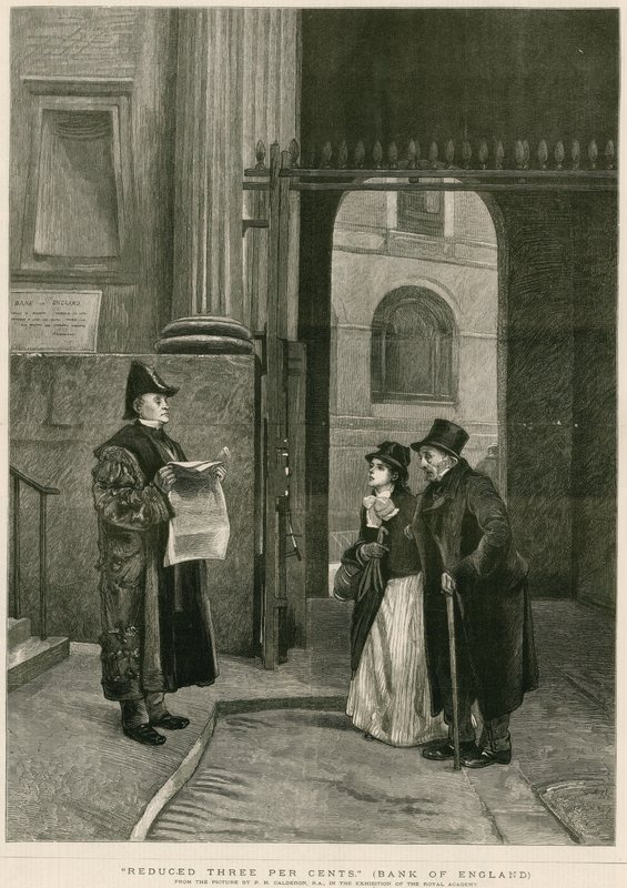 Alennetut kolme prosenttia, Englannin keskuspankki tekijältä Philip Hermogenes Calderon