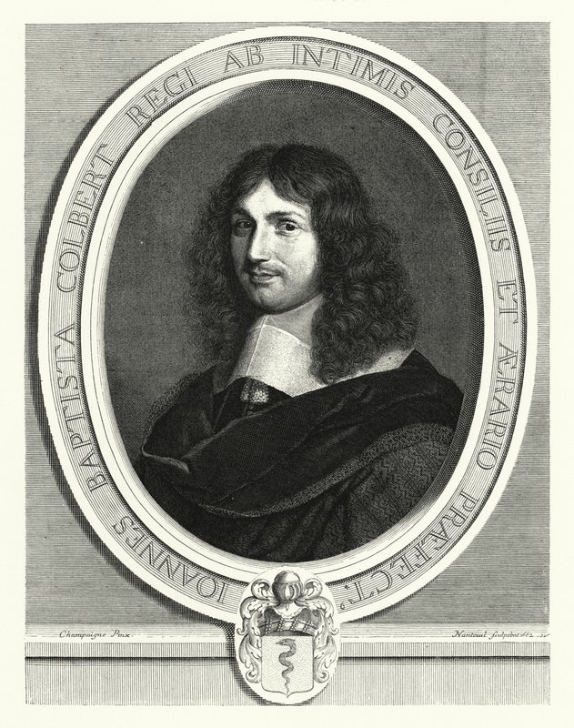 Jean-Baptiste Colbert, Ranskan valtiomies (kaiverrus) tekijältä Philippe de (after) Champaigne