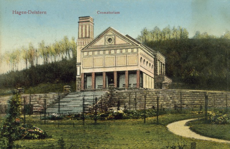 Krematorium, Hagen-Delstern (värikuva) tekijältä Photographer German