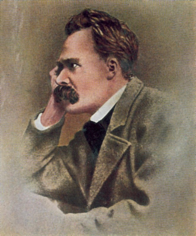 Friedrich Nietzsche, saksalainen filosofi (värillinen kuva) tekijältä Photographer German
