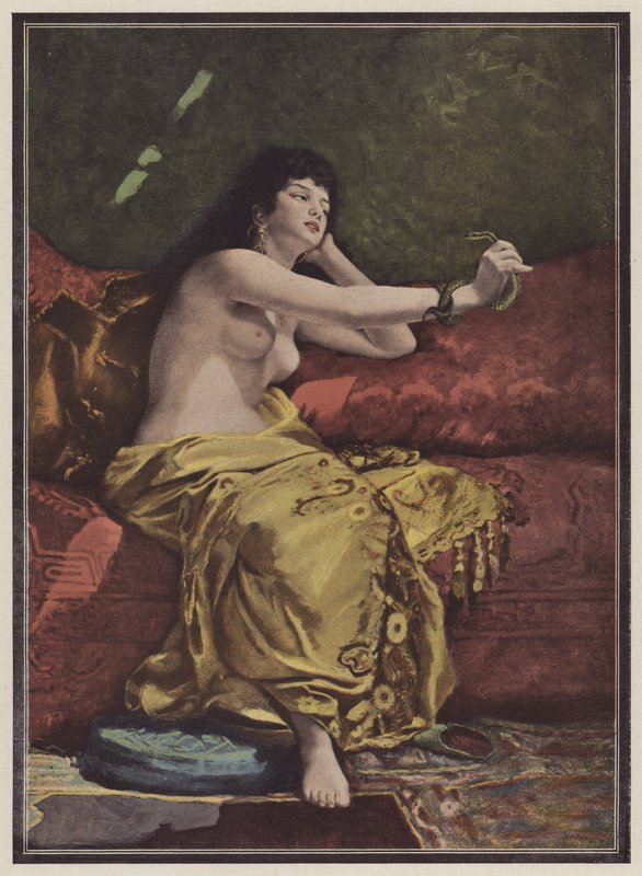 Kleopatran kuolema (värinen lito) tekijältä Pierre Joseph Mousset
