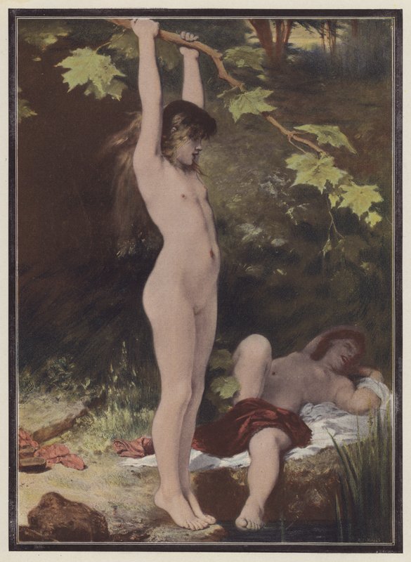 Metsässä (väri litho) tekijältä Pierre Oliver Joseph Coomans