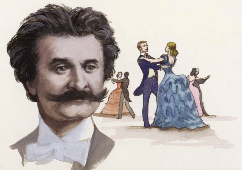Johann Strauss nuorempi (guassi paperille) tekijältä Ralph Bruce