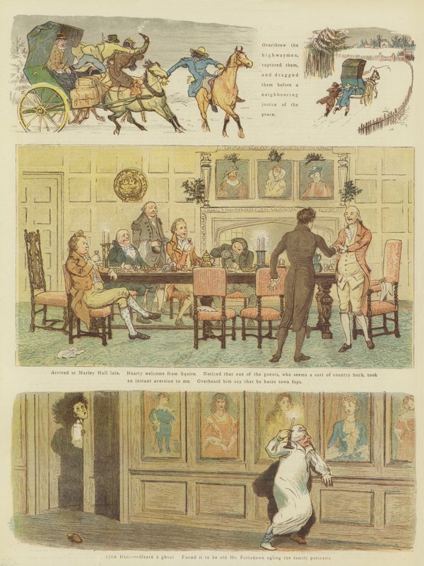 herra Carlyonin joulu (chromolitho) tekijältä Randolph Caldecott