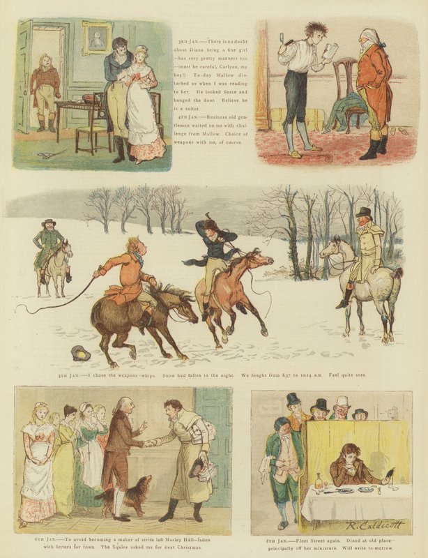 herra Carlyonin joulu (chromolitho) tekijältä Randolph Caldecott
