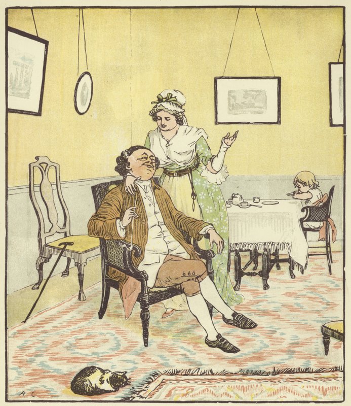 John Gilpin (väri litho) tekijältä Randolph Caldecott