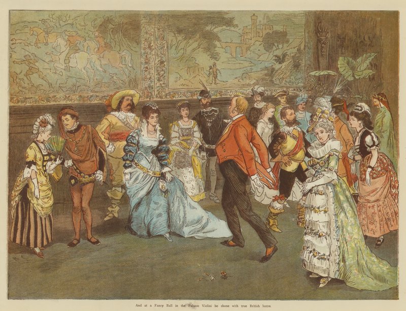 Mr Oakballin talvi Firenzessä (chromolitho) tekijältä Randolph Caldecott