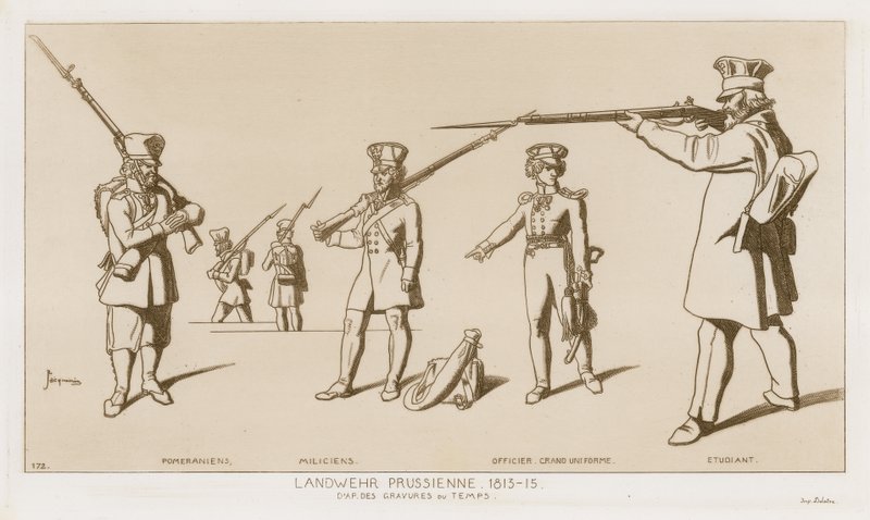 Preussin Landwehr, 1813-15. tekijältä Raphael Jacquemin