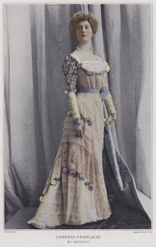 Henriette Henriot, ranskalainen näyttelijä (värikuva) tekijältä Reutlinger Studio