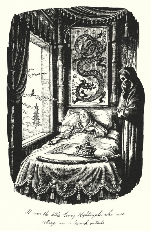 Hans Christian Andersen: Satakieli (litho) tekijältä Rex (after) Whistler
