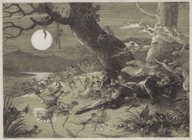 Kesäritarien unelma (akvatinta) tekijältä Richard Doyle