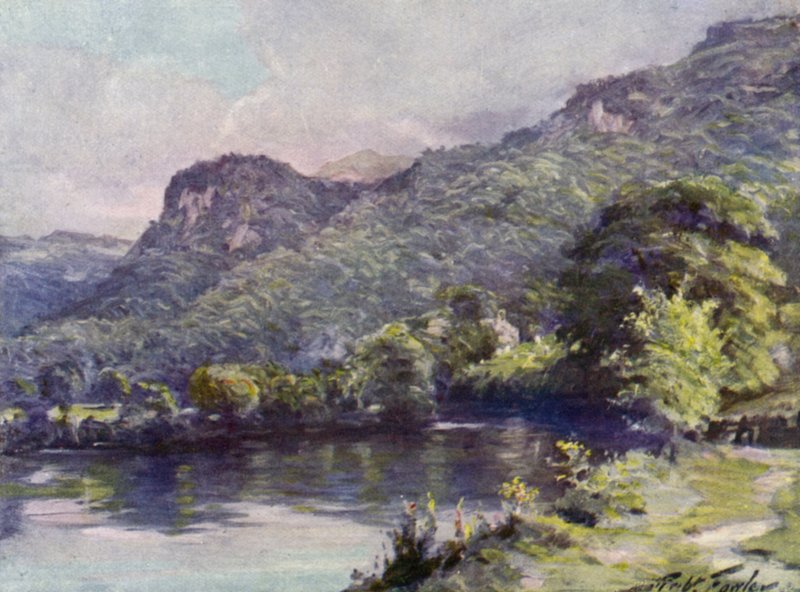 Church Pool, Bettws-y-Coed (väri litho) tekijältä Robert (after) Fowler