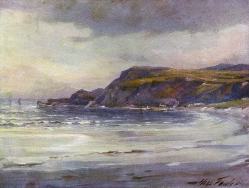 Kesäilta, Anglesey Coast (väri litho) tekijältä Robert (after) Fowler