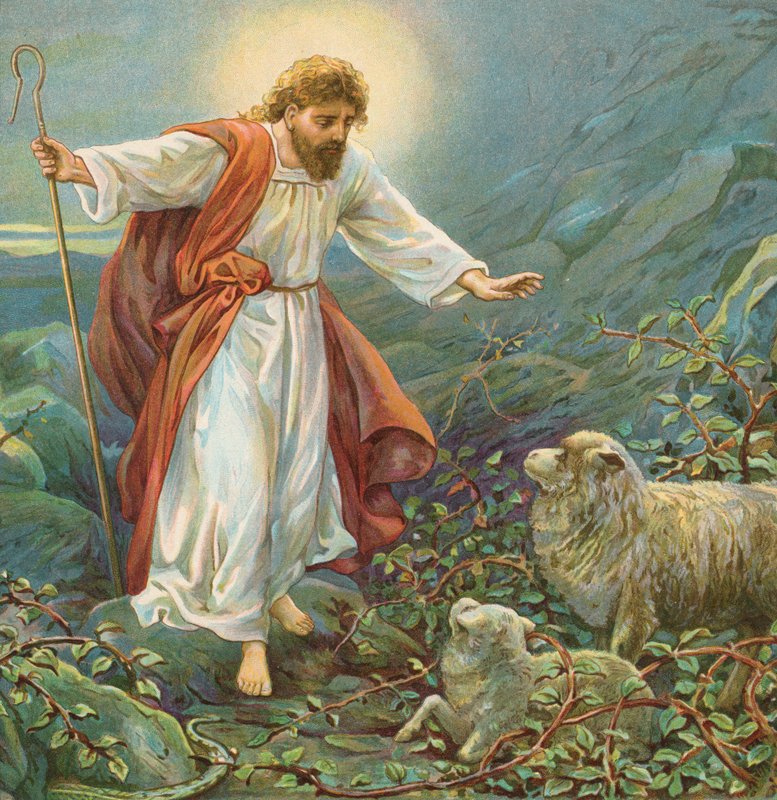 Jeesus Kristus, hellä paimen tekijältä Robert Ambrose Dudley