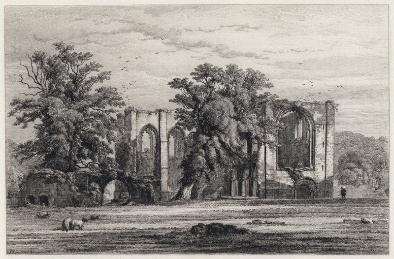 Furness Abbey (etsaus) tekijältä Robert Kent (after) Thomas