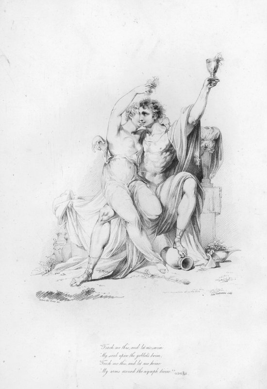 Anacreon, Ode LII (kaiverrus) tekijältä Robert Kerr (after) Porter