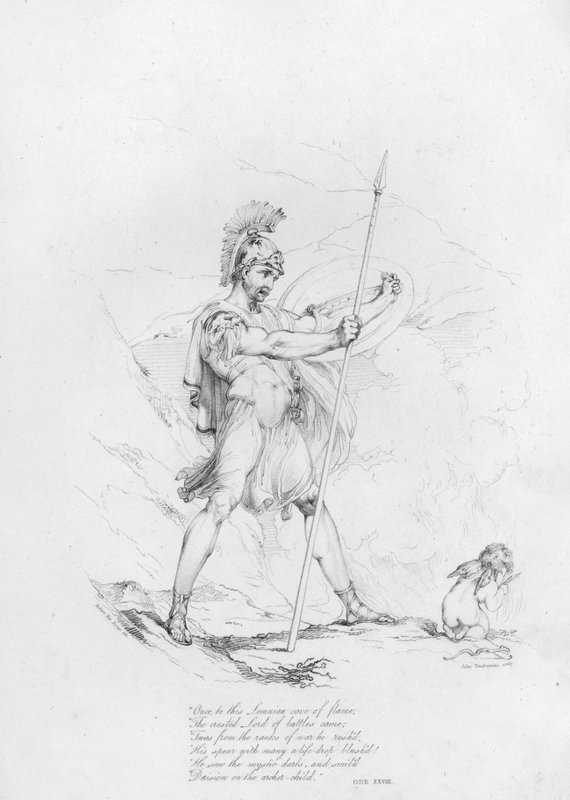 Anacreon, Ode XXVIII (kaiverrus) tekijältä Robert Kerr (after) Porter