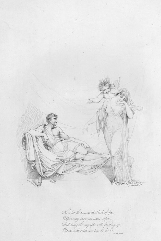 Anacreon, Ode XXXII (kaiverrus) tekijältä Robert Kerr (after) Porter