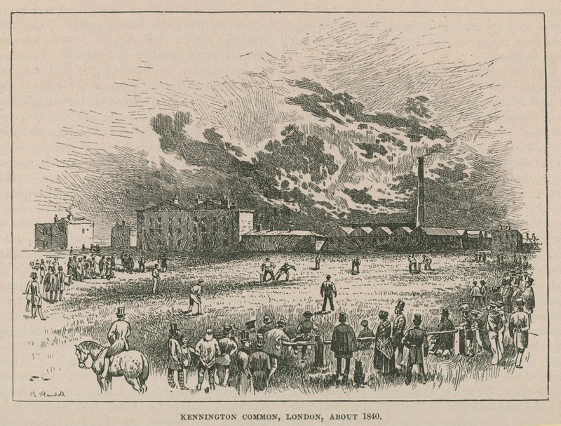 Kennington common, Lontoo, noin 1840 tekijältä Robert Randoll