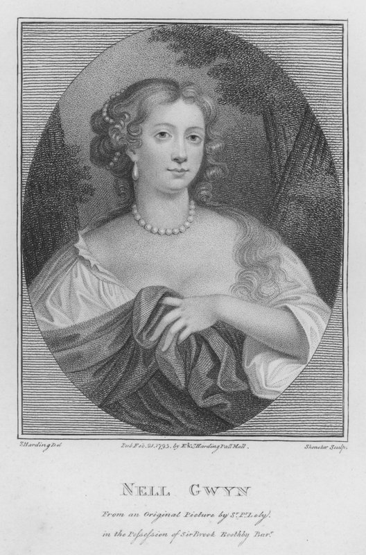 Nell Gwyn (kaiverrus) tekijältä S. (after) Harding