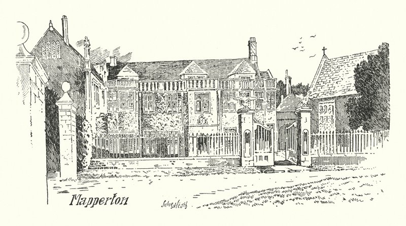 Dorset: Mapperton (litografia) tekijältä Sidney Heath